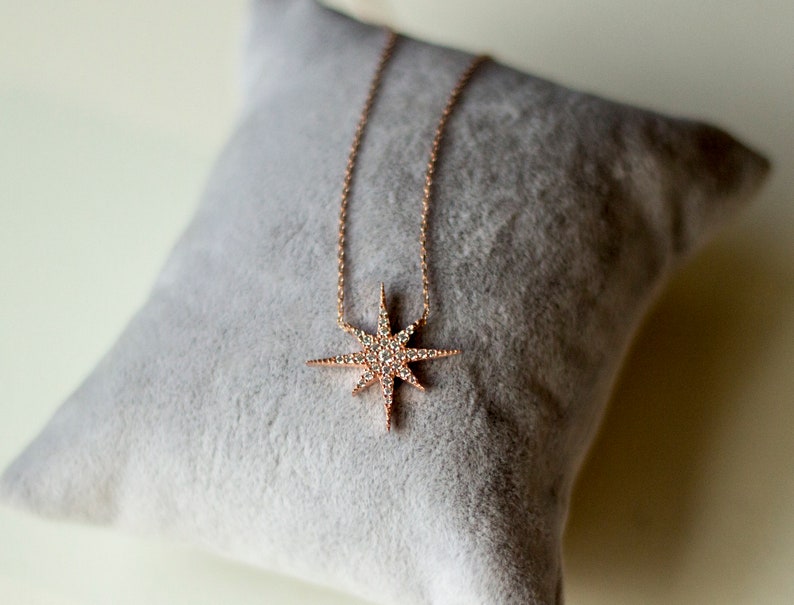 North Star Necklace / Polaris Necklace, Sterling Silver Star Necklace, Gift Ideas / Mom Gift image 4