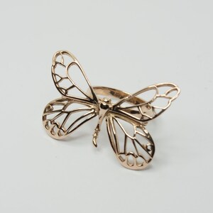 Statement Ring / Mood Jewelry / Butterfly Ring / 925 Silver image 5