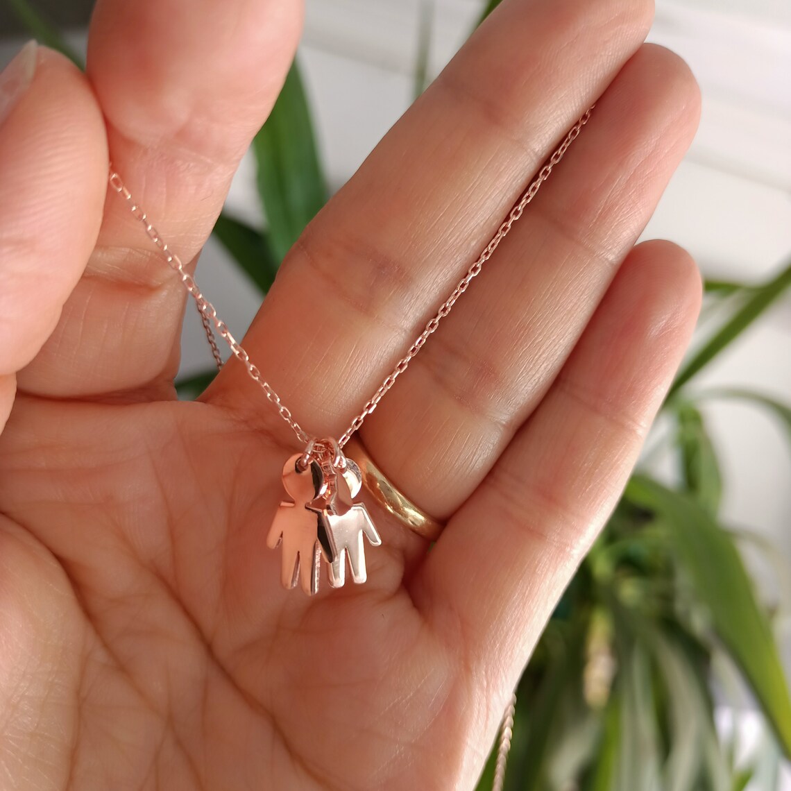 He Loves She Pendant / Boy and Girl Charm Necklace /necklaces Etsy