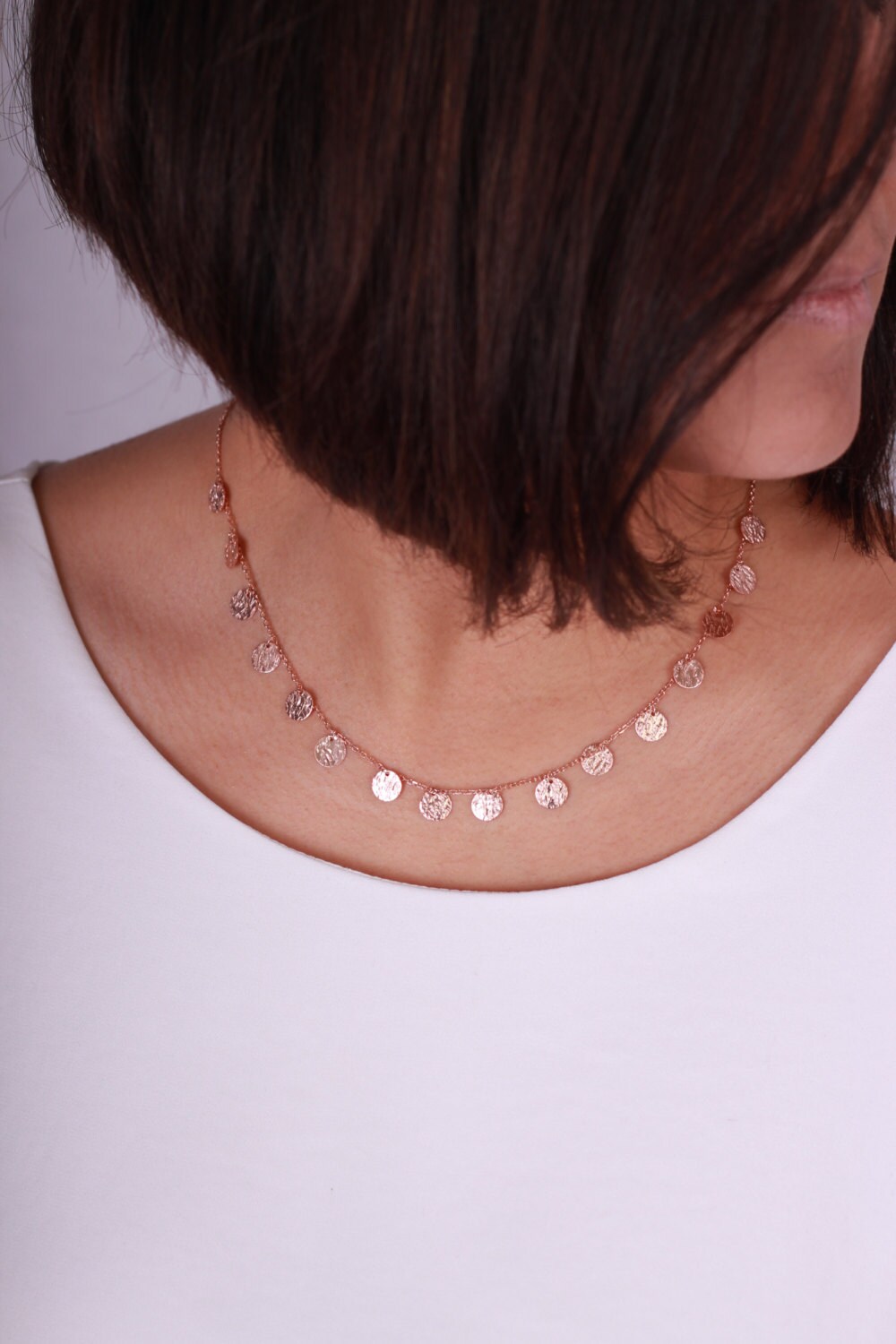 disc dangle necklace