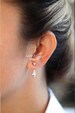 Rain Drop Ear Jackets, Sterling Silver Ear Jackets, Tear Drop,  Gift For Her / Pair / Mood Jewelry 