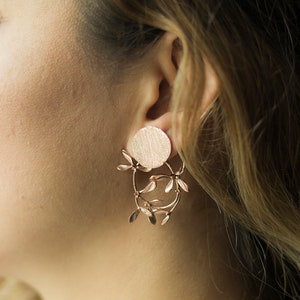 Spring Ear Jackets / 14K Gold / Pair