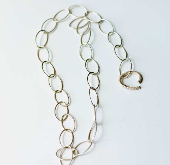 Chunky Chain Necklace / Sterling Silver 