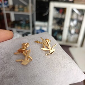 Birds are Flying Ear Jackets / Sterling silver / Pair image 10