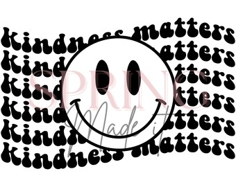Kindness Matters, Anti-bullying, Pink T-shirt Day, PNG, Digital, Sublimation File