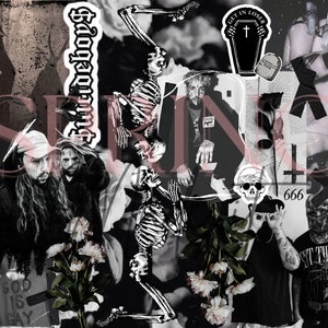Suicideboys Goth Collage Aesthetic 20oz Tumbler Full Wrap, Sublimation, PNG, Digital File