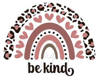 Be Kind, Rainbow, Anti-bullying Pink, T-shirt Day, PNG, Digital, Sublimation File