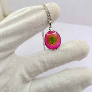Pink Tourmaline Pendant, 92.5 Sterling Silver Necklace, October Birthstone Gemstone Pendant, Women Necklace.