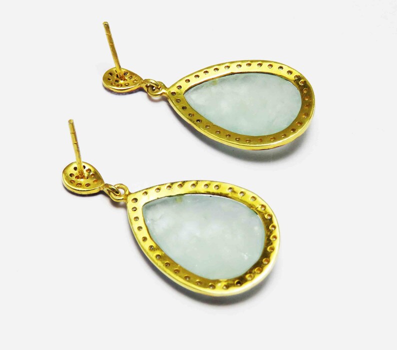 Genuine Aquamarine Earrings