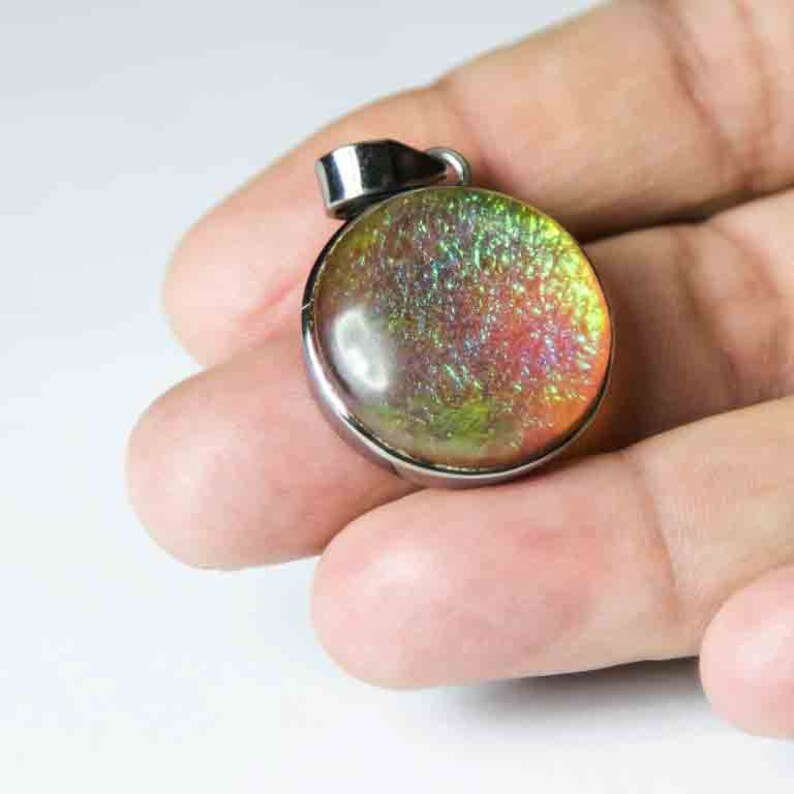 Opal Fire Pendant Necklace Pendant Opal Doublet Necklace Opal Necklace Silver Opal pendant with chain