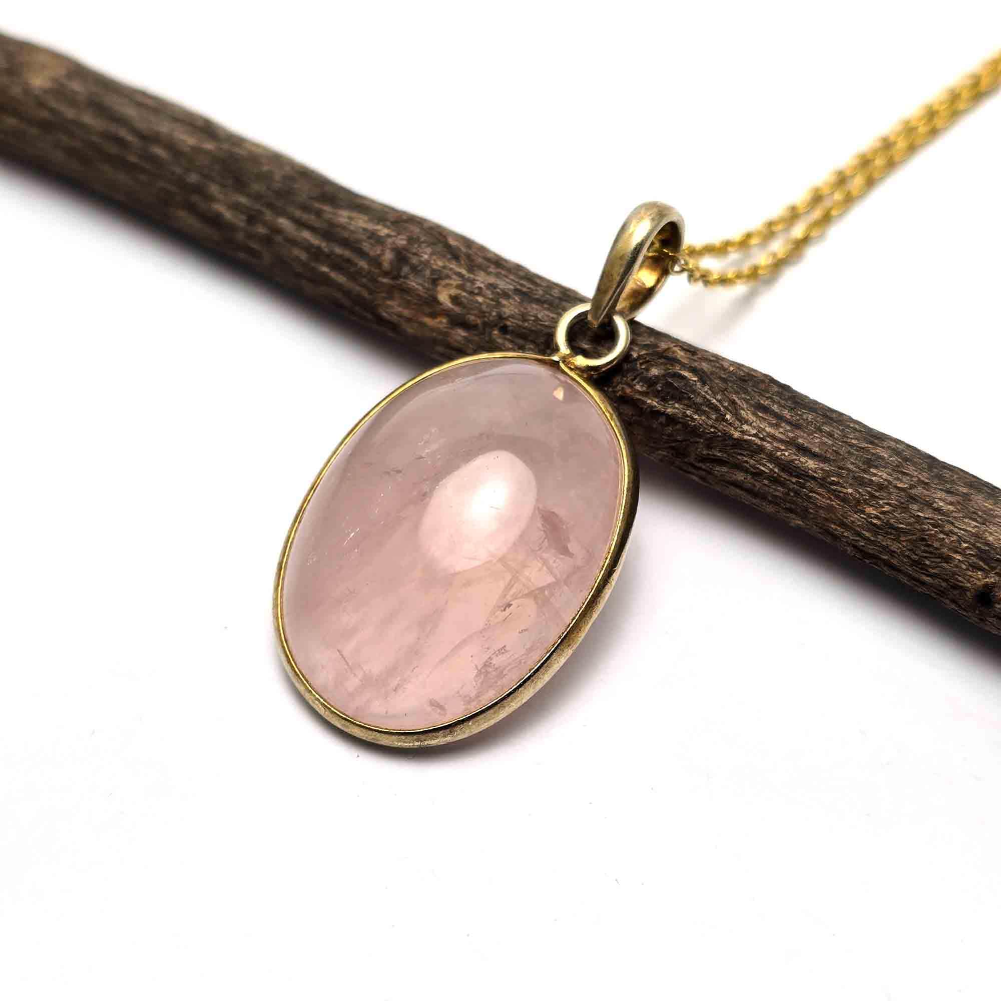 Collana In Argento 925 Con Pendente A Doppia Punta In Quarzo Rosa Naturale, Lunghezza 50 Cm, Pietra Preziosa Grado A, Regalo In Scatola - 2