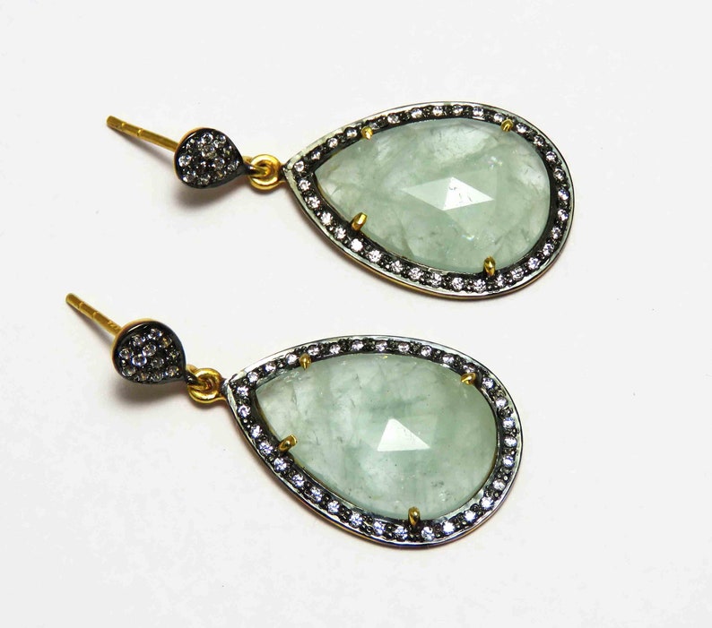 Genuine Aquamarine Earrings