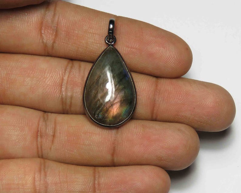Purple Labradorite Gemstone Pendant