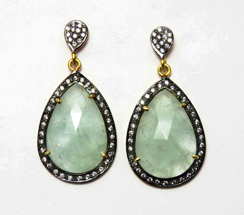 Genuine Aquamarine Earrings
