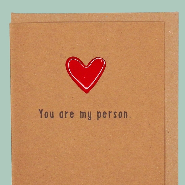 You are my person - Teddy Perkins hand enamelled love card.