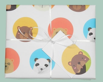 Lovely Bears Gift wrap - Teddy Perkins wrapping paper and gift tags.