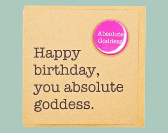 Happy birthday, you absolute goddess. Funny girlfriend, wife, Teddy Perkins badge card.