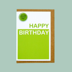 Happy Birthday - Teddy Perkins Karte. Es ist mein besonderer Tag-Badge.