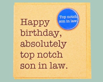 Happy birthday top notch son in law. Teddy Perkins badge card.