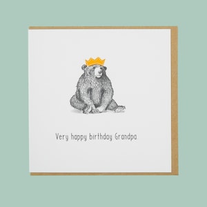 Tanti auguri di buon compleanno nonno - Biglietto smaltato fatto a mano di Teddy Perkins.