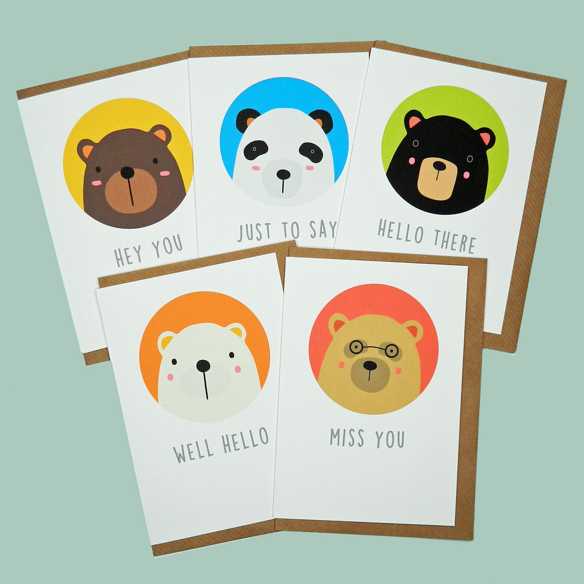Camp Name Teddy Bear Lined Notecards Pack of 8 main image 0