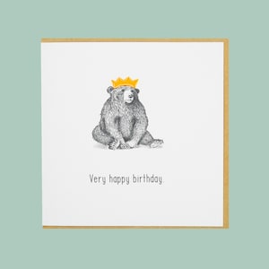 Très joyeux anniversaire - Carte émaillée faite main Teddy Perkins.