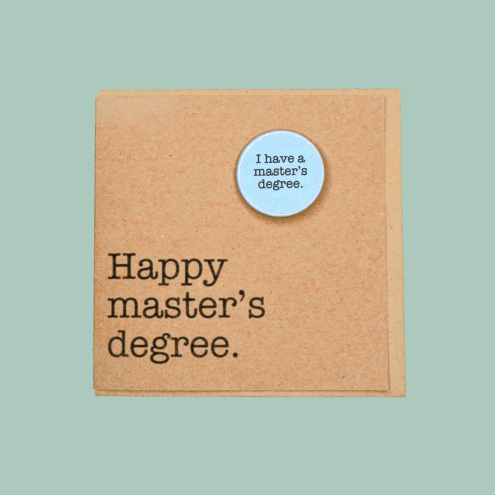 Happy Master's Degree. Congratulations Masters Graduation Card - MA Msc ...