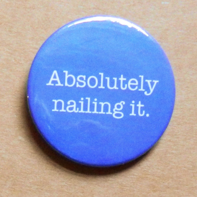 Badge card - Hand crafted card. Nailing it Congratulations Happy new job promotion