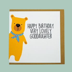 Gefeliciteerd met je verjaardag, heel lieve peetdochter. Handgemaakte teddybeerkaart van Teddy Perkins.