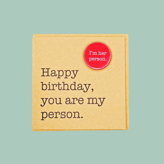 Happy Birthday To My Person Happy Birthday You Are My Person. Husband Wife Girlfriend | Etsy Singapore