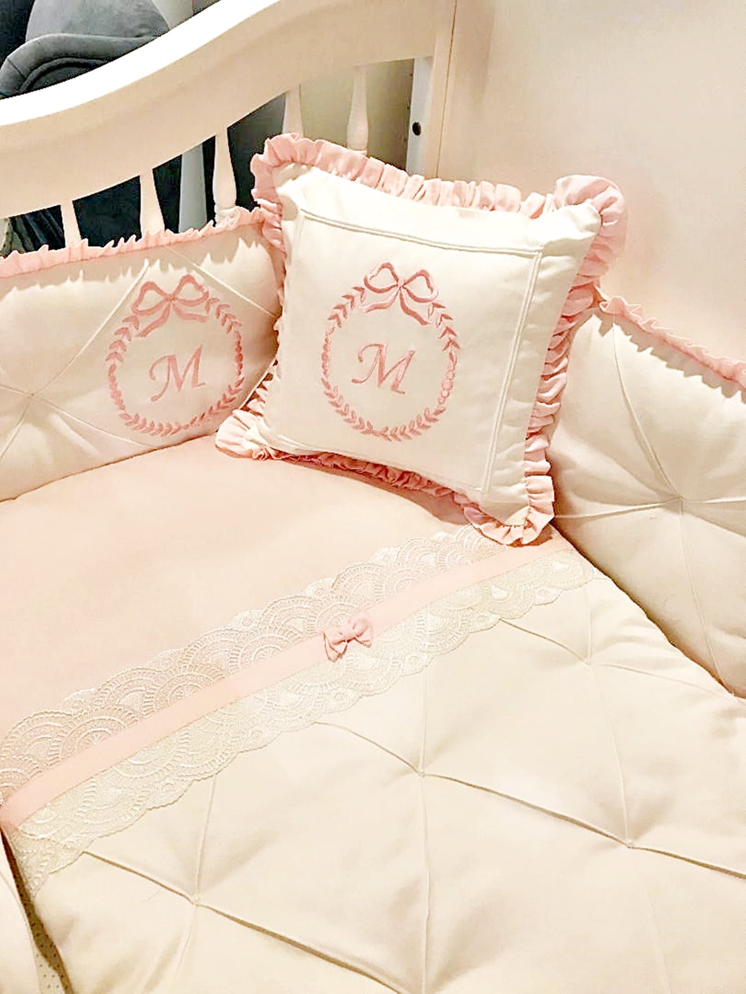 Personalized Cot Bedding Set Monogrammed Crib Set with ALL Etsy