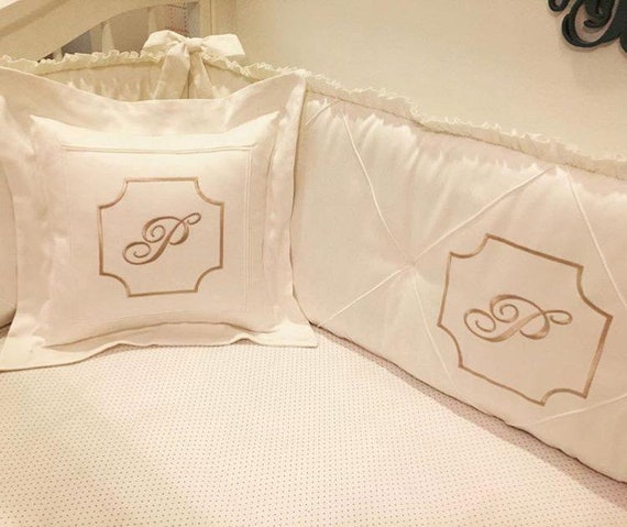 Personalized Cot Bumper Monogrammed Baby Bedding All Etsy