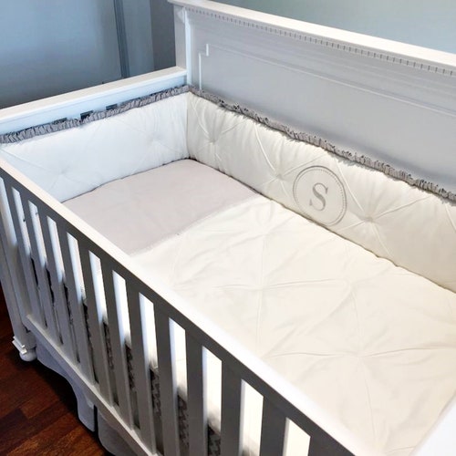 Personalized Cot Bumper Monogrammed Baby Bedding HALF Etsy