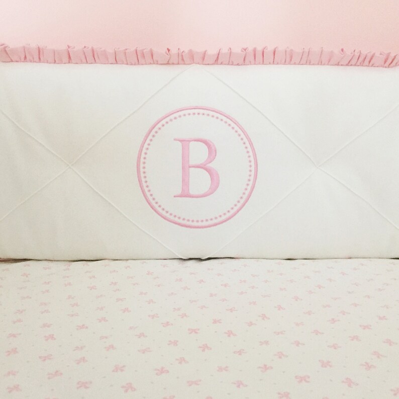 Personalized Cot Bumper Monogrammed Baby Bedding HALF Etsy UK