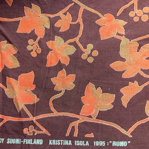 Marimekko &quot;Runo&quot; autumn leaf 100% cotton fabric, sold by the half yard