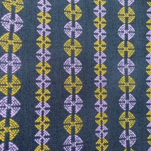 Amy Butler Bright Heart &quot;Stitch Dots Navy&quot; cotton fabric, sold by the half yard