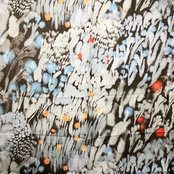 Marimekko "Kuisma" 100% linen fabric, sold by the half yard, abstract floral print Finland Scandinavian