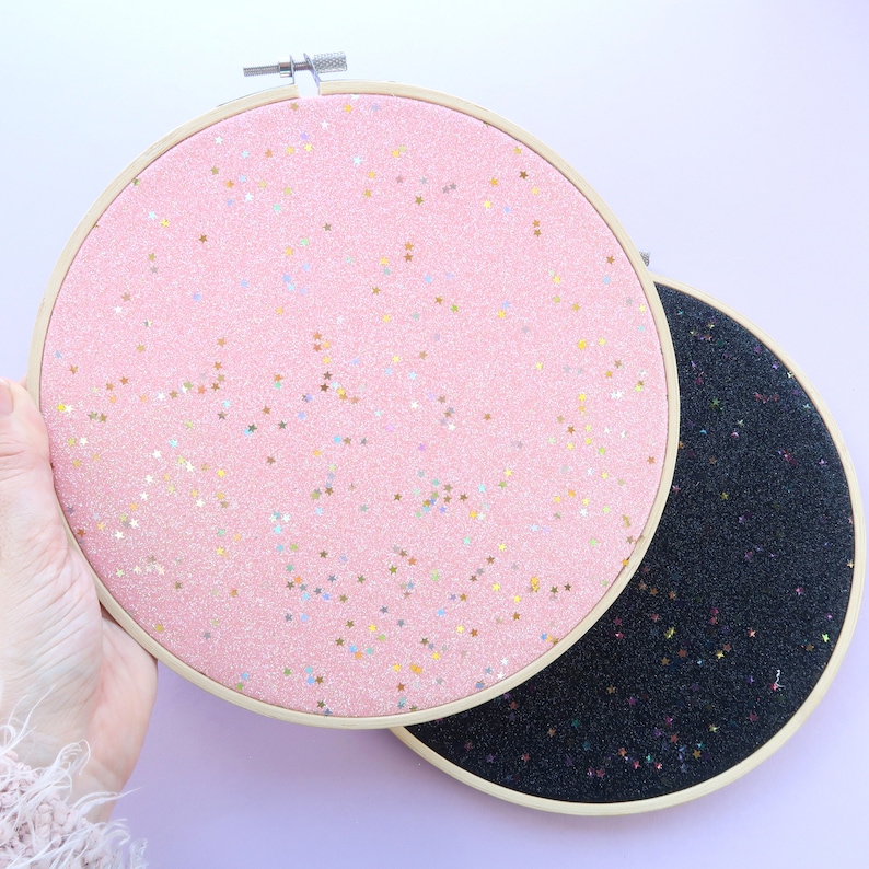 Pink Pin Board pin display embroidery hoop pink glitter Etsy