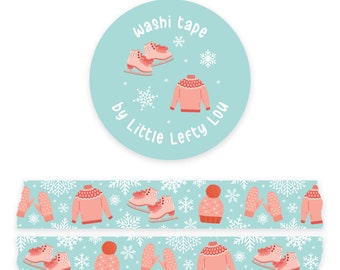 Winter Clothes Washi Tape by Little Lefty Lou - Masking Tape, 15 mm by 10 meter, planner supplies, warm cosy