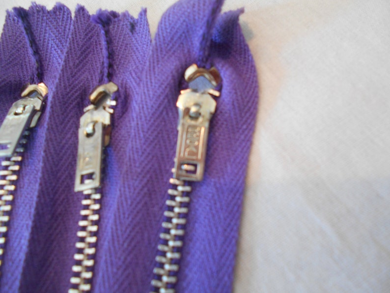 Metal Zippers Vintage Purse Zippers Bulk Lot of Zippers Purple Etsy