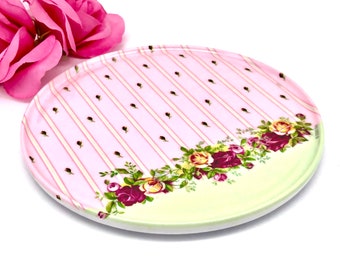 Royal Albert Old Country Roses Melamine Trivet Tea Party Floral Flowers Regalos Bandeja Central Shabby Chic Pink Stand Servir Plato
