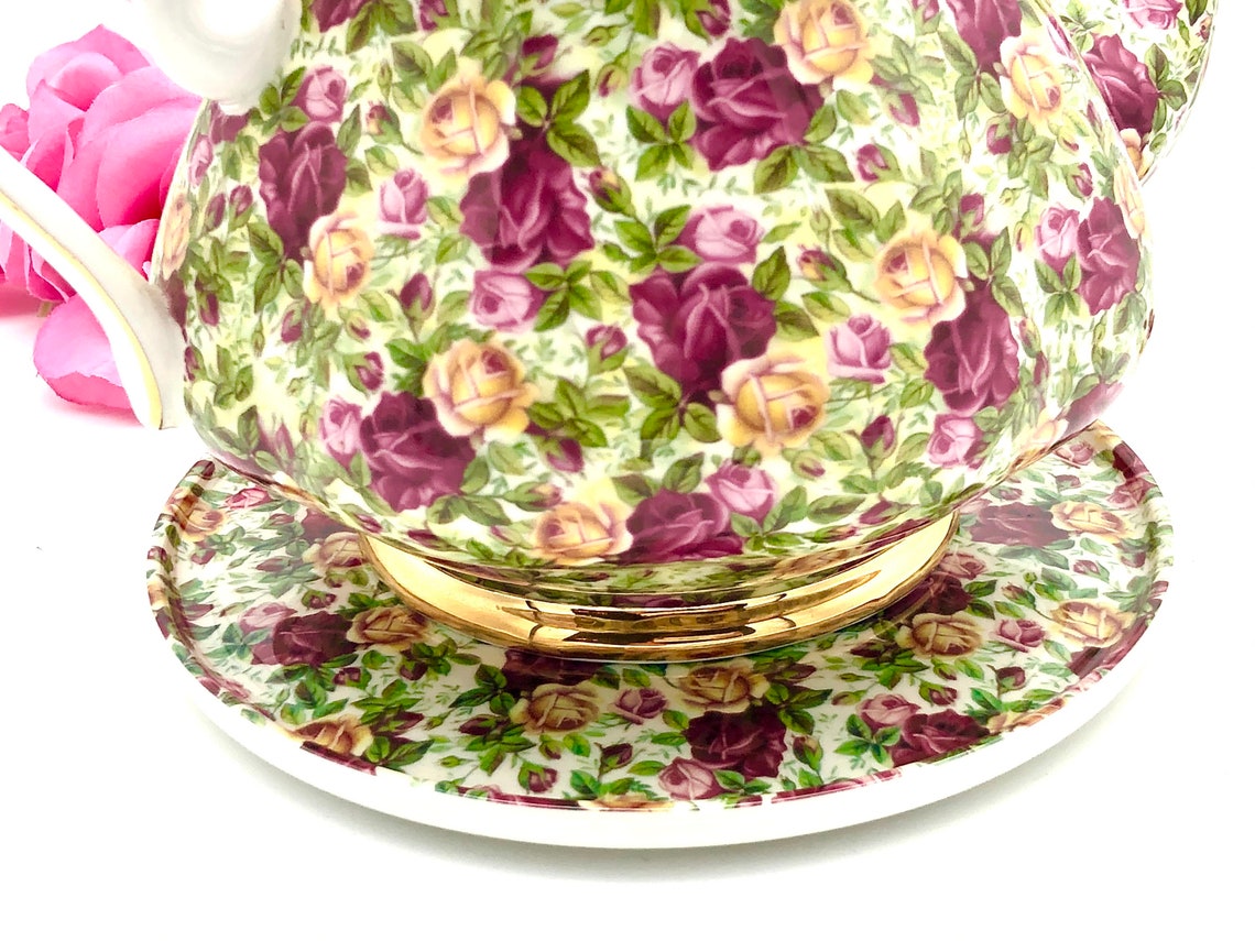 Royal Albert Old Country Roses Chintz Melamine Trivet Tea Etsy
