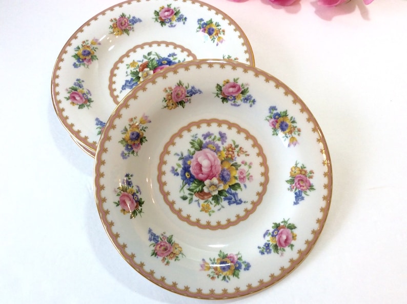 Royal Albert Lady Carlyle Salad Plate Dessert Plate Pink Roses Flower Floral Registry Wedding Anniversary Holiday Tableware Dinnerware Gifts