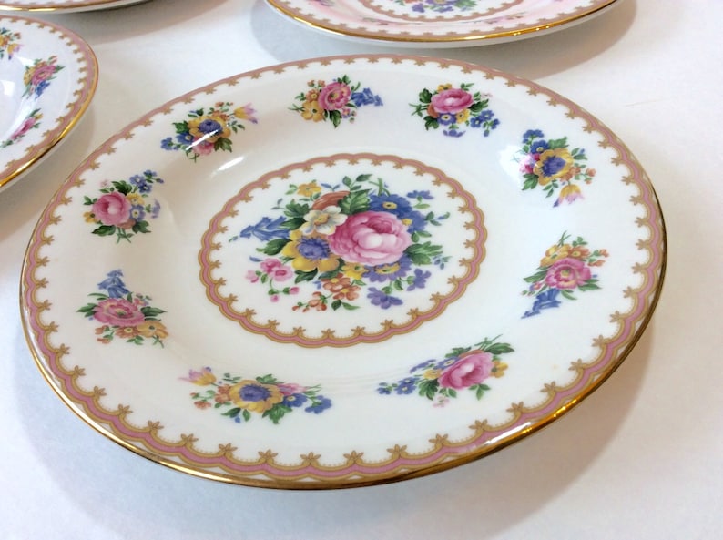 Royal Albert Lady Carlyle Salad Plate Dessert Plate Pink Roses Flower Floral Registry Wedding Anniversary Holiday Tableware Dinnerware Gifts