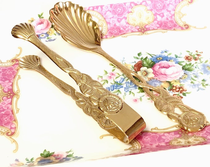 2pcs Solingen Hostess Serving Utensils Set Rose Shaped Handle Etsy