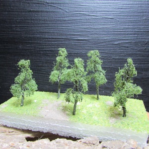 Miniature Birch Tree Set (1.5&quot;): Fairy Garden Diorama Trees