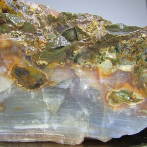Mozambique Agate Rough Rock, 8.5 lbs and 8&quot;, Home Decorator, Display Piece, Mineral Specimen, Collector Piece
