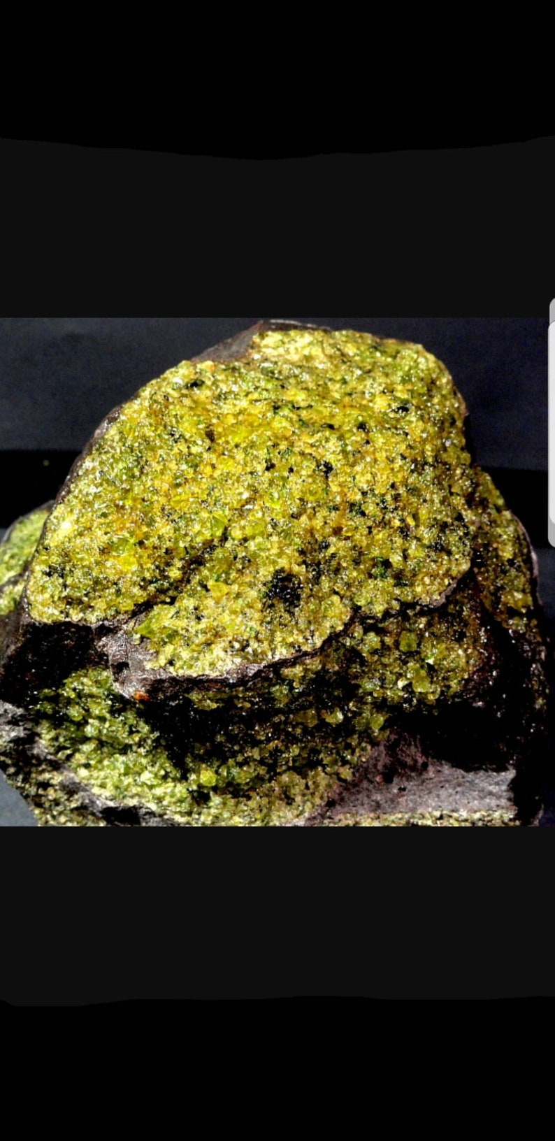 Large Peridot In Basalt Rough Rock 3 7 Lbs 6 Etsy