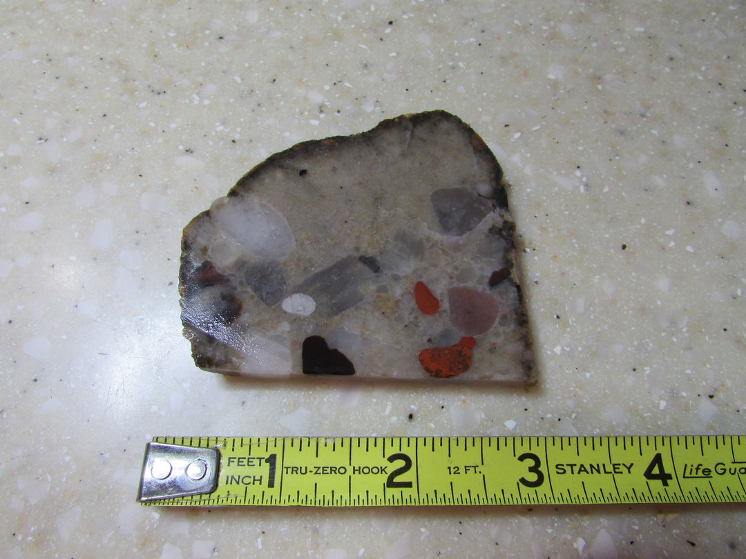 Pudding Stone Slabs From Michigan Conglomerate Mineral Etsy