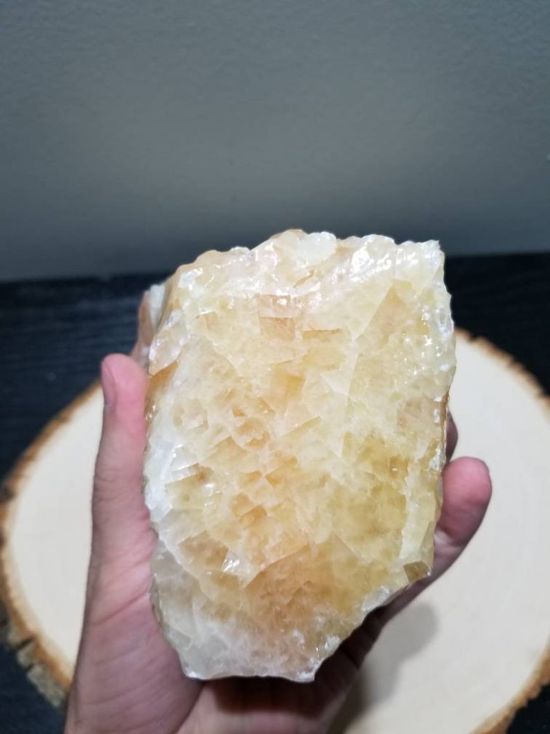 Large Yellow Pineapple Calcite with Red 2 4lbs 4oz & Etsy